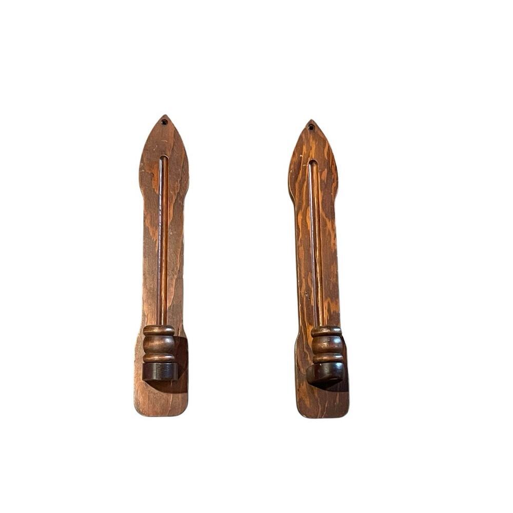 Vintage Mid Century Modern Candle Holders Wall Scones